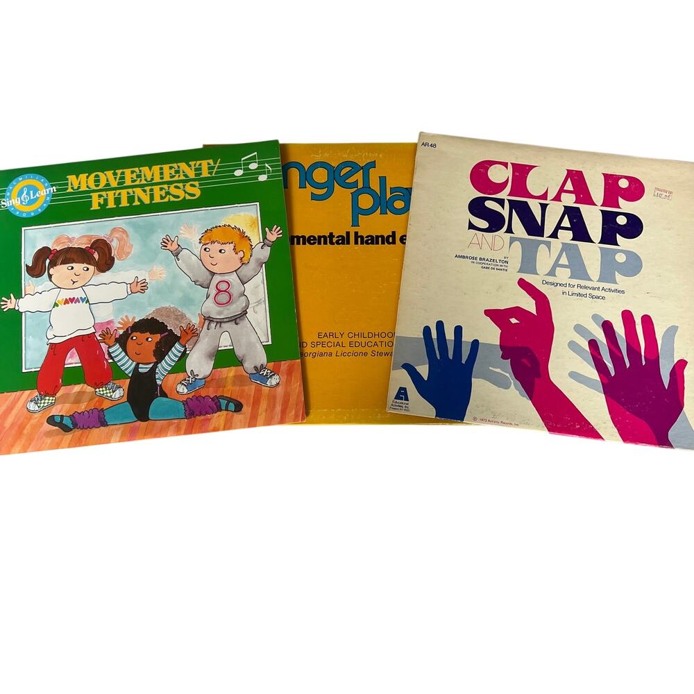 Educational Activities Record Lot 3 w Guides Clap Snap Tap Brazelton Finger Play